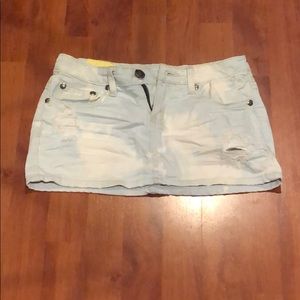 Micro mini jean skirt